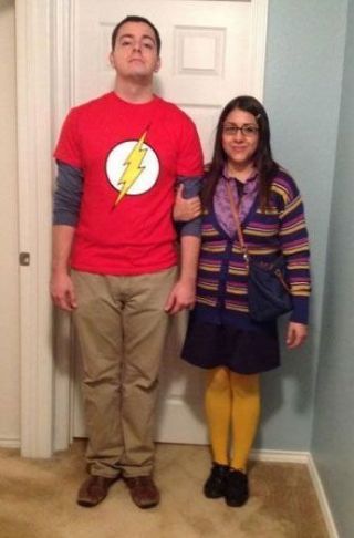 15 Funny Halloween Costumes For Women - Society19 Halloween Couple Costumes Simple, Superhero Halloween Costumes For Couples, Cute Simple Couple Halloween Costumes, Original Couples Costumes Creative, Original Couple Halloween Costumes, Dynamic Duo Costumes Couples Creative, Simple Halloween Costumes Men, Big Bang Theory Halloween Costumes, Last Minute Halloween Costumes For Couples