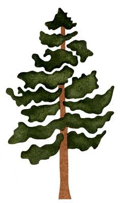 Pine Tree Stencil, Branch Template, Camping Applique, Mural Tree, Pine Tree Drawing, Pine Tree Silhouette, Pine Tree Art, Landscape Art Quilts, Silhouette Paper