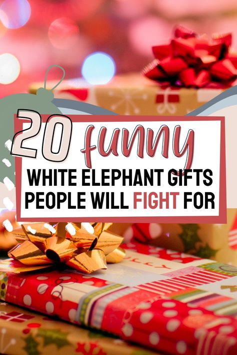 Funny White Elephant Gift Ideas, Funny White Elephant Gifts, Elephant Gifts Christmas, Yankee Swap Gift, White Elephant Gift Ideas, Elephant Gift Ideas, Best White Elephant Gifts, White Elephant Game, White Elephant Party