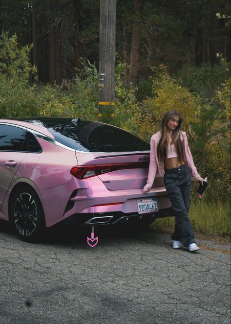 pink wrapped kia k5 pink outfit pink car pink aesthetic Kia K5 Wrapped, Kia K5 Pink Interior, Pink Kia K5, Kia K5 Aesthetic, Pink Wrapped Car, Kia K5 Modified, Kia K5 Gt Line, K5 Gt Line, K5 Kia