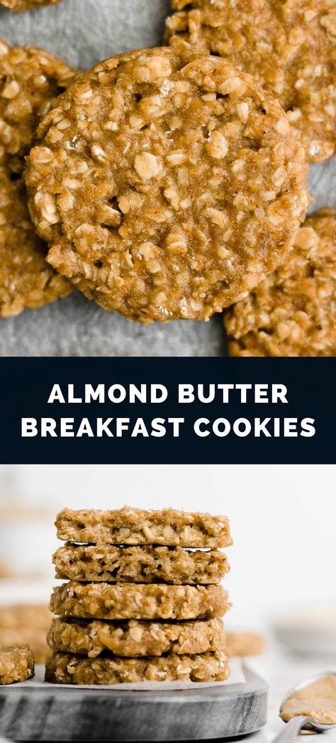 Recipe Using Almond Butter, Cookies Low Calorie, Almond Butter Breakfast, Protein Breakfast Cookies, Almond Butter Oatmeal, Cookies Easy Recipe, Oatmeal Bites, Healthy Oatmeal Breakfast, Almond Butter Recipes