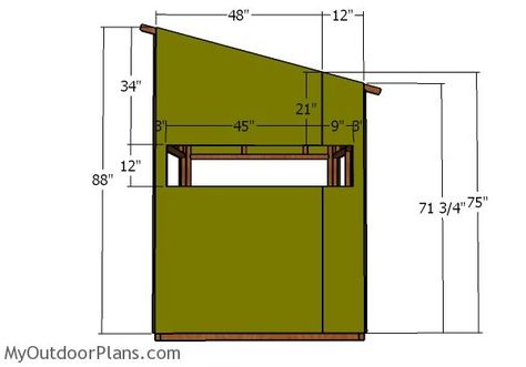 5x5 Shooting House Roof Plans | MyOutdoorPlans | Free Woodworking Plans and Projects, DIY Shed, Wooden Playhouse, Pergola, Bbq Deer Blind Plans, Deer Hunting Stands, Hunting Shack, Deer Stand Plans, Deer Blinds, Shooting House, Hunting Stands, Hunting Property, Ground Blinds