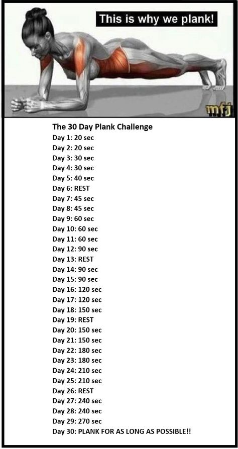 Plank Challenge 7 Days, Plank Challenge 30 Day, Planking Challenge, Exercise To Reduce Hips, Gym Workout Apps, 30 Day Plank, Calorie Workout, Workout Program Gym, 30 Day Plank Challenge