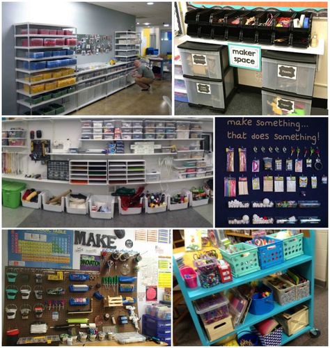 STEM Challenge // Day One - The Stem Laboratory - Setting up your STEM area Stem Room Ideas, Steam Classroom Design, Stem Room Design, Steam Classroom Decor, Stem Organization, Robotics Classroom, Science Lab Design, Stem Lab Design, Laboratory Classroom