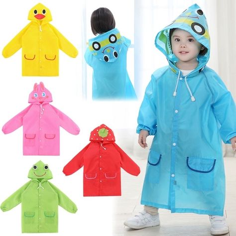 Baby Raincoat, Cute Raincoats, Poncho Raincoat, Baby Poncho, Raincoat Outfit, Baby Mode, Raincoat Kids, Kids Rain, Rain Poncho