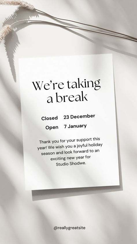 White Simple Business Holiday Dates Christmas Instagram Story Announcement Story Instagram, Story Ideas For Business Instagram, Brand Announcement Instagram, Instagram Story Ideas Wedding, Instagram Story Ideas Business, Business Instagram Story Ideas, Holiday Instagram Stories, Christmas Instagram Story, Hair Salon Marketing