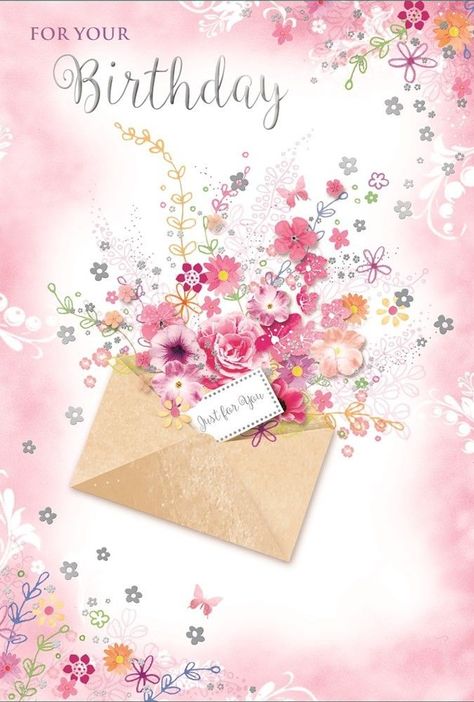 Birthday Card Envelope, Happy Birthday Flowers Wishes, Birthday Wishes Greetings, Birthday Wishes Flowers, Birthday Greetings Friend, Happy Birthday Art, Happy Birthday Greetings Friends, Birthday Wishes Messages, Happy Birthday Wishes Cards