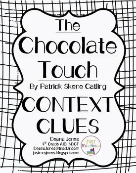 This is a free context clues worksheet using examples from the novel The Chocolate Touch by Patrick Skene Catling.  Strategies for using context clues to determine the meaning of unknown words are provided.  Strategies include finding the definition, a synonym, an antonym or an example, or making an inference. Chocolate Touch Activities, Chocolate Touch Novel Study, Touch Activities, Chocolate Touch, Book Study Activities, Unknown Words, The Chocolate Touch, Context Clues Worksheets, Elementary Books