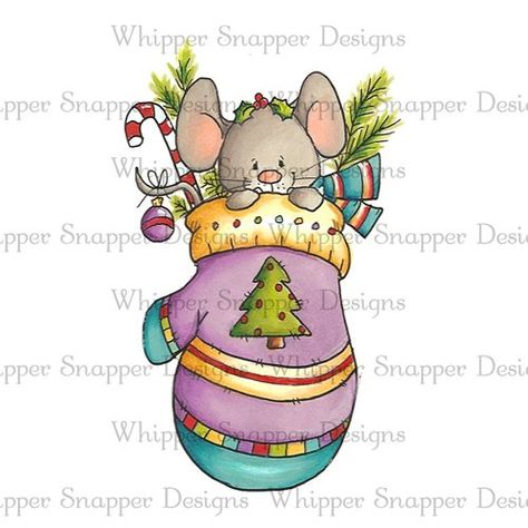 Christmas Rock, Watercolor Christmas Cards, Christmas Mouse, Christmas Drawing, Scrapbooking Diy, Digi Stamps, Christmas Paintings, Christmas Illustration, Christmas Clipart