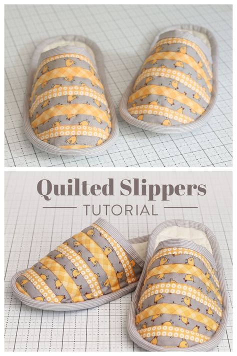 DIY Fabric Quilted Slippers Free Sewing Pattern - Any Sizes | Fabric Art DIY Quilted Slippers, Joululahjat Diy, Friendly Photo, Sewing Slippers, Quilted Shoes, Suzy Quilts, Spa Slippers, Diy Slippers, Basic Quilt