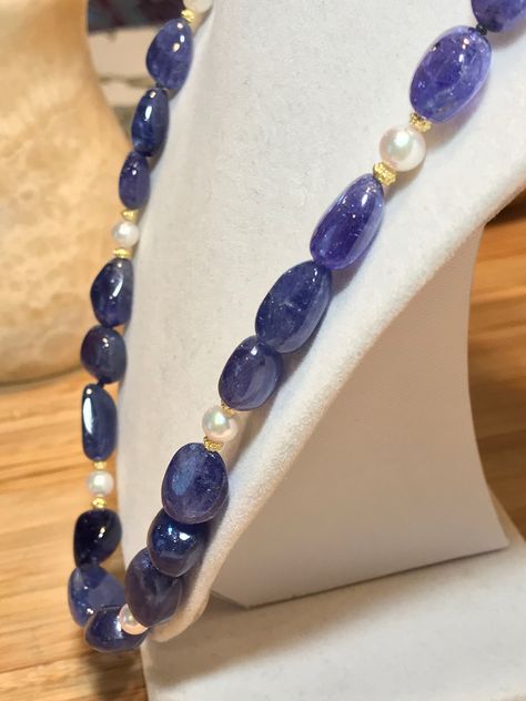 Tanzanite Beads Jewelry Indian, Izrada Nakita, Gold Bali, Lux Jewelry, Pearl Chains, Large Bead Necklace, Tahitian Pearl Pendant, Necklace Aesthetic, Tanzanite Necklace