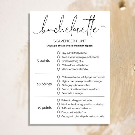 Bachelorette Party Scavenger Hunt, Editable Printable Party Game, Scavenger Hunt, Instant Download, Hen Party Games, Bridal Party Bachelorette Party Scavenger Hunt, Party Scavenger Hunt, Bachelorette Scavenger Hunt, Fun Bachelorette Party, High School Prom, Hen Party Games, Awesome Bachelorette Party, Prom Poses, Printable Party