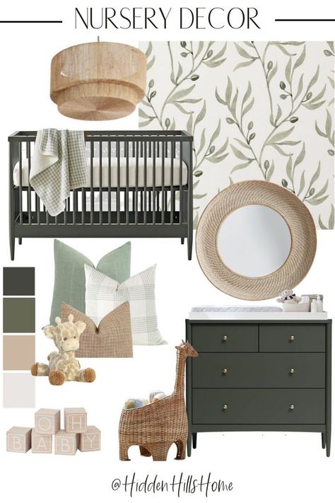 Teal Nursery, Nursery Decor Green, Gender Neutral Baby Nursery, Baby Nursery Inspiration, Nursery Decor Inspiration, Gender Neutral Nursery Decor, Baby Room Neutral, Nursery Room Design, Baby Room Inspiration