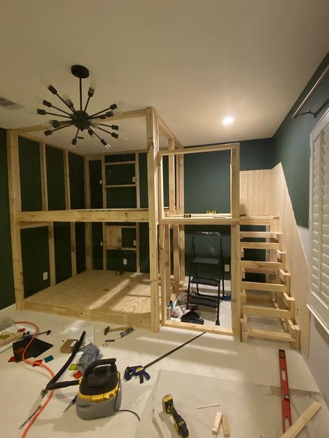 Cubbies Mudroom, Diy Loft Bed, Mudroom Bench Seat, Mudroom Bench Cushion, Ikea Organization, Bunk Beds Built In, Building A Door, Kids Loft, Mudroom Bench Plans