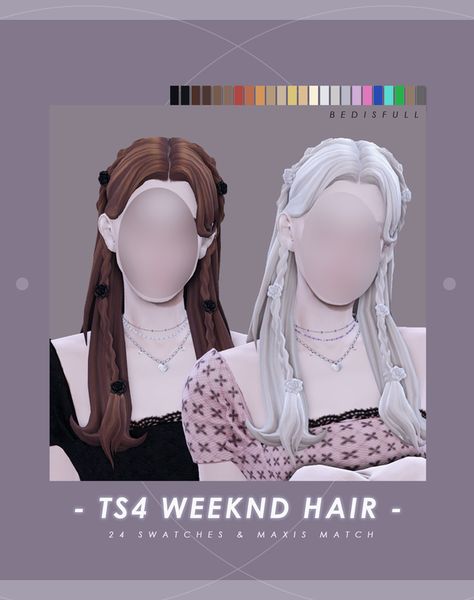 BED_TS4 FM MM Weeknd hair | BED & MUSAE on Patreon Sims4cc Patreon, Weeknd Hair, Los Sims 4 Mods, Ts4 Hair, Weekend Hair, The Sims 4 Cabelos, Sims Packs, Sims 4 Anime, Pelo Sims