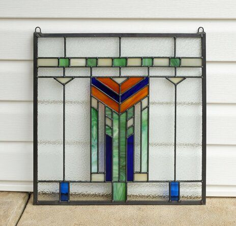 Frank Lloyd Wright Stained Glass, Modern Window Grill, L'art Du Vitrail, Window Grill Design, Glass Diy, Stained Glass Window Panel, Tiffany Glass, Stained Glass Panel, Stained Glass Designs