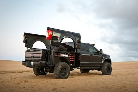 A 2019 Ford F-250 that’s More Than Meets the Eye Custom Flatbed, Camping Truck, Utility Bed, Ram Trx, Custom Lifted Trucks, Tactical Truck, Truck Mods, Work Truck, Diesel Trucks