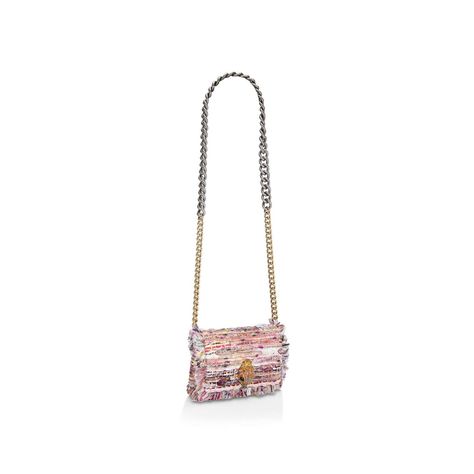 MINI KENSINGTON LONG FLAP - KURT GEIGER LONDON DAY BAGS Mini Kurt Geiger Bag, Pink Kurt Geiger Bag, Kurt Geiger Bag Mini, Kurt Geiger Mini Kensington Bag, Kurt Geiger Xxl Kensington Bag, Gold Eagle, Pink Tweed, Gold Sequins, Rainbow Crystal