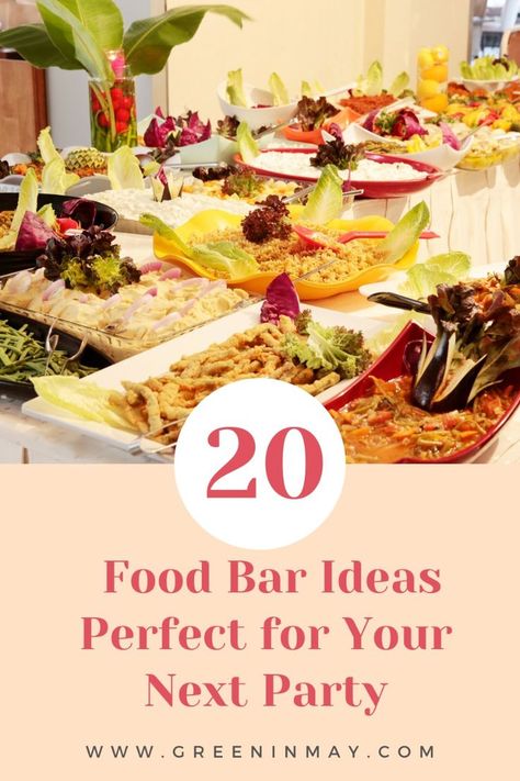 Easy Food Bar Ideas, Christmas Party Food Bar Ideas, Build Your Own Food Bar Ideas, Food Bars For Parties Dinner, Lunch Bar Ideas, Hospitality Room Food Ideas, Dinner Bar Ideas, Salad Bar Ideas Party, Food Bars For Parties