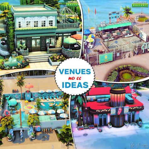 life of sims (@lifeofsimsyt) on X Community Lot Sims 4, Sims 4 Hangout Lot, Sims 4 Neighborhood Lot, Sims 4 Public Lots, Sims 4 Lot Ideas, Sims 4 Vacation House, Sims 4 Lots Community, Sims 4 Community Lots Ideas, Sims 4 Club