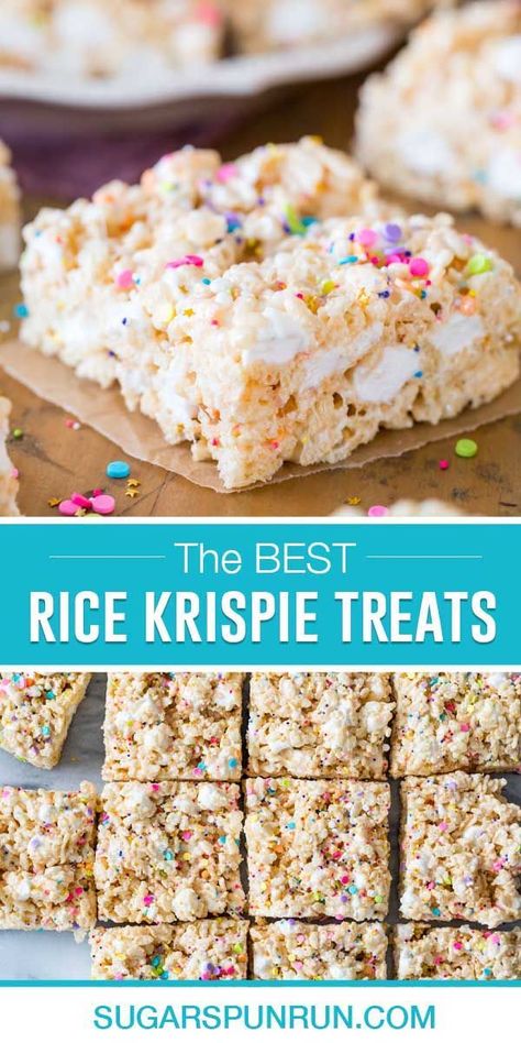 Rice Crispy Treats Sprinkles, Birthday Rice Krispie Treats Ideas, Rice Krispies With Sprinkles, Rice Krispie Treats Sprinkles, Rice Krispie Treats For Easter, Sprinkle Rice Krispie Treats, Birthday Cake Rice Crispy Treats, Easter Rice Krispie Treats Ideas, Rice Krispie Easter Treats