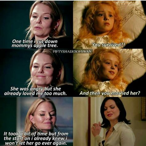 Mommy's apple tree aww Queen Swan, Ouat Memes, Regina Ouat, Regina And Emma, Ouat Funny, Lana Parilla, Once Upon A Time Funny, End Of Times, Once Up A Time