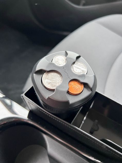 Coin holder for a car Car Favorites, Car Finds, Gifts For Car Lovers, Coin Organizer, Finds On Amazon, Car Accessories For Guys, Car Console, Car Organization, Car Key Holder