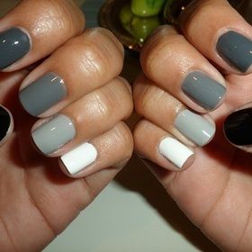 Unghie Sfumate, Fall Nail Polish, Gray Nails, White Nail Polish, Dark Nails, Gradient Nails, Nail Polishes, Love Nails, Ombre Nails