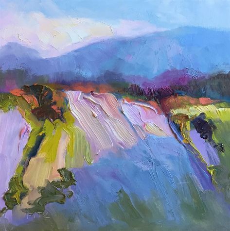 Jenne Fitzgerald, Montana Painting, Montana Art, Countryside Paintings, Flower Mountain, Art Humor, Cy Twombly, Tattoos Art, Female Art Painting