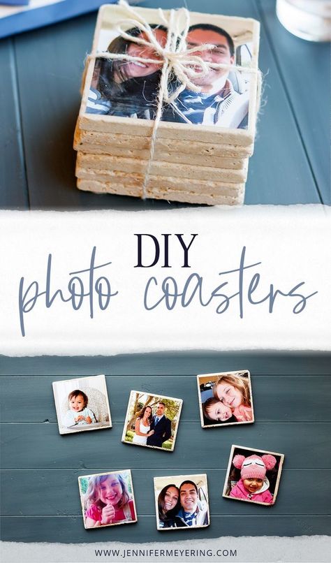 How To Make Photo Coasters, Diy Photo Coasters Tile, Picture Coasters Diy, Tile Coasters Diy Modge Podge, Diy Picture Coasters, Grandparents Presents, Photo Coasters Diy, Photo Tile Coasters, Diy Photo Coasters