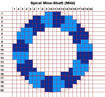 Minecraft Spiral Mineshaft Pattern Minecraft Blueprint, Minecraft Staircase, Minecraft Circles, Construction Minecraft, Minecraft Building Guide, Capas Minecraft, Rumah Minecraft Sederhana, Minecraft Structures, Bangunan Minecraft