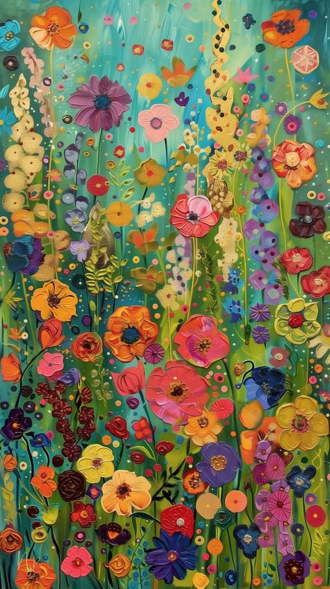 Whimsical Floral Art, Painting Flowers Tutorial, Whimsical Art Paintings, Abstract Flower Art, Whimsical Paintings, Abstract Art Painting Diy, Wallpaper Nature Flowers, Abstract Flower Painting, Paintings I Love