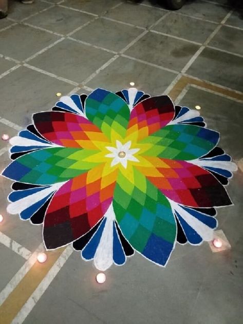 Rangoli 3d Design, 3 D Rangoli Design, Rangoli Designs 3d, 3d Rangoli Designs For Competition, 3d Rangoli Designs Diwali, Ragoli Color Design, 3d Rangoli Designs, Rangoli For Competition, Pattern Rangoli