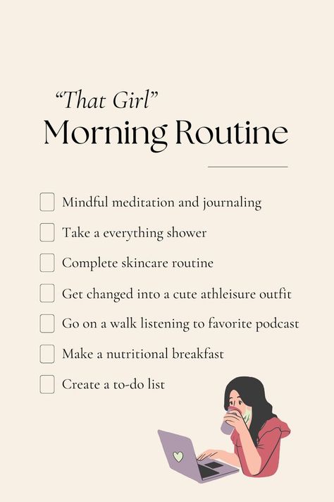 Discover the ultimate guide to achieving the "that girl" lifestyle! From morning rituals to evening routines, find inspiration for self-care, productivity tips, fashion essentials, and healthy habits that embody confidence and grace. Join us in embracing a lifestyle that empowers and uplifts every day! #ThatGirlRoutine #SelfCareTips #ProductivityHacks #FashionEssentials #HealthyLifestyle #BeautyRoutine #MorningRituals #EveningRoutine #ConfidenceAndGrace #PersonalDevelopment Cute Athleisure Outfits, Morning And Evening Routines, Evening Routines, Nutritional Breakfast, Girl Routine, Girl Lifestyle, Evening Routine, Productivity Tips, Athleisure Outfits