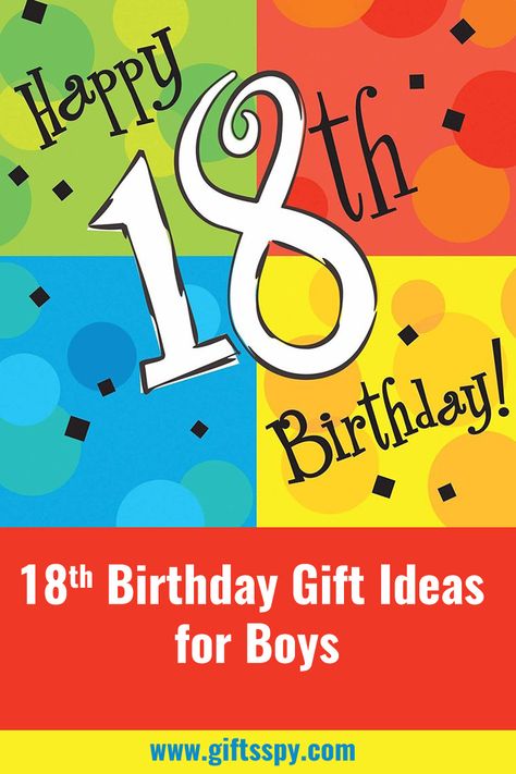 Male 18th Birthday Gift Ideas, 18th Birthday For Son, Countdown To 18th Birthday, 18th Birthday Ideas For Son, 18th Birthday Gift Ideas For Boys, 18th Birthday Gifts For Son, Sons 18th Birthday, 18th Birthday Ideas For Boys, 18th Birthday Present Ideas