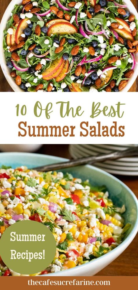 Veggie Combinations, Best Summer Salad Recipes, Resep Oatmeal, Best Summer Salads, Salads For A Crowd, Fresh Salad Recipes, Refreshing Food, Best Salad Recipes, Yummy Salad Recipes