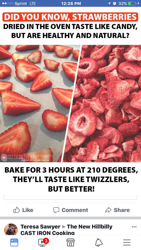 Oven Dried Strawberries, Healthy Junk Food, Candy Alternatives, Healthy Candy, Strawberry Candy, Junk Food Snacks, Dried Strawberries, Dehydrated Food, Healthy Alternatives