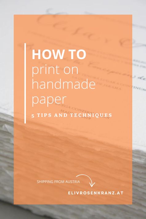 There are a few things you need to know in order to print successfully on handmade paper. Here are five tips, tricks and techniques that should help you out. Happy printing on handmade paper! Homemade Paper, Letterpress Stationery, Printed Sheets, Specialty Paper, Letterpress Printing, Design Program, Tips Tricks, How To Make Paper, Paper Projects