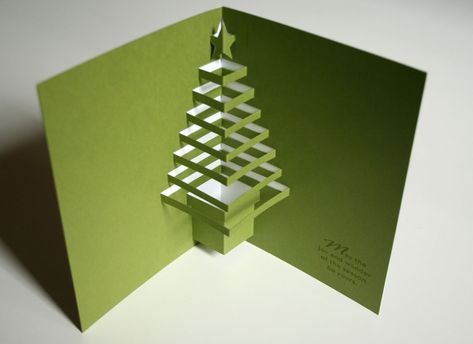 Kirigami Christmas Cards, Christmas Card Origami, New Year Cards Handmade, Pop Up Christmas Cards, Christmas Origami, 카드 디자인, Christmas Card Crafts, Diy Christmas Cards, Christmas Gift Baskets