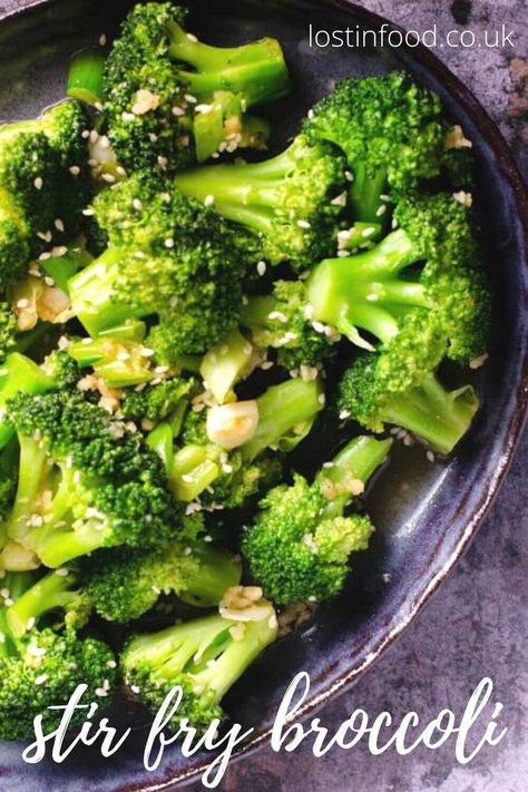 Stir fry broccoli with garlic, a really simple side dish to accompany any Chinese banquet. Packed full of flavour, it's a dish that's ready in no time. #asian #Howto #Chinese #recipes Stir Fry Broccoli, Simple Stir Fry, Broccoli With Garlic, Banquet Food, Chinese Banquet, Fried Broccoli, Easy Stir Fry, Black Bean Sauce, Kale And Spinach