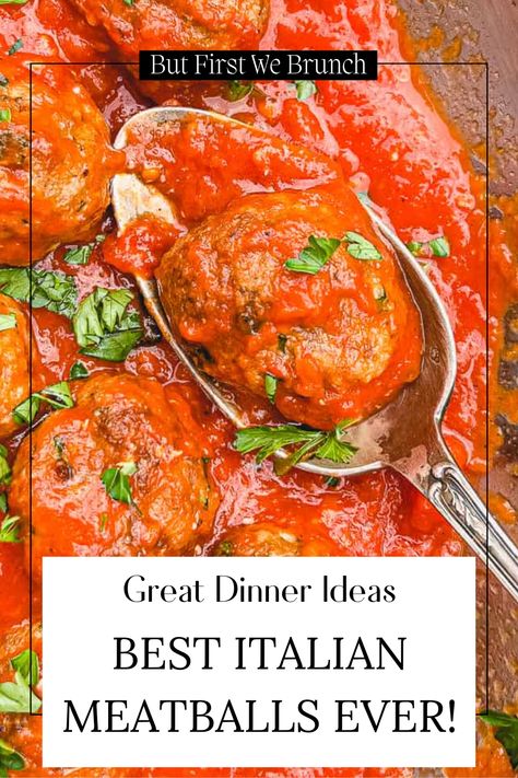 Best Meatball Pasta Recipe, Light And Fluffy Meatballs, Meatballs And Red Sauce, Meatballs With Red Sauce, Best Red Sauce Pasta Recipes, Italian Red Sauce Recipe, Meatballs In Red Sauce, Italian Meatball Recipes, Giant Meatball