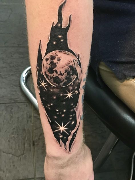 Cover Up Tattoos For Words, Space Tattoo Cover Up, Men Cover Up Tattoos Ideas, Space Cover Up Tattoo, Black And White Space Tattoo, Best Cover Up Tattoos For Men, Best Cover Up Tattoos For Women, Cover Up Tattoo Frauen, Night Tattoo Ideas