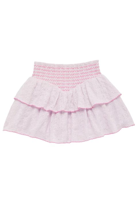 TWEEN KARLIE EMBROIDERED SKIRT Birthday Outfit Preppy, Smocked Skirt, Girls Smock, Top Skirt Set, Cute Preppy Outfits, Embroidered Skirt, Girly Fashion, Junior Dresses, Girly Outfits