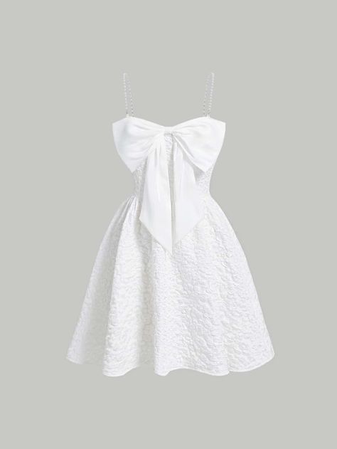 White Short Dress Outfit, White Formal Dress Short, All White Party Dress, White Dress Aesthetic, White Dress Cute, White Party Dress, Pretty White Dresses, White Dresses Graduation, Dama Dresses