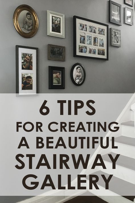 Wall Art Up The Stairs, Picture Collage Wall Stairs, Picture Frame On Stair Wall, Picture Collage On Stair Wall, Photo Gallery Wall Ideas Stairs, Photo Arrangements On Wall Stairs, Hanging Pictures On Wall Going Up Stairs, Decorating Up The Stairs Wall, Picture Gallery Stairwell