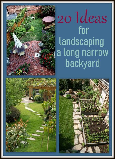 20 Long Narrow Backyard Landscaping Ideas - Scavenger Chic