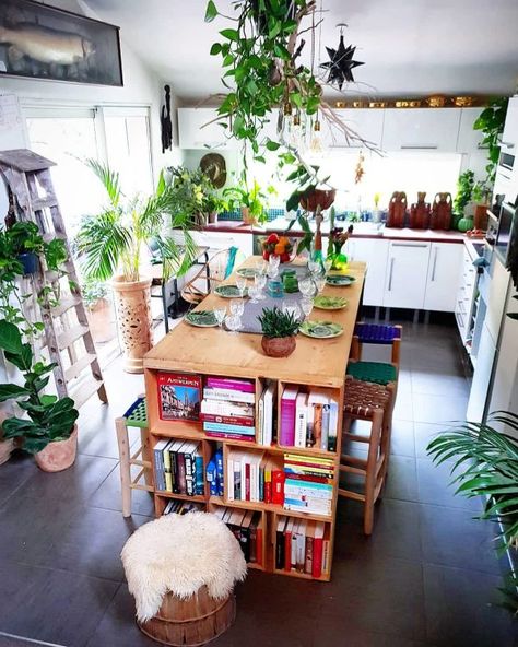 Bohemian, Plant-Filled Renovated Home Tour | Apartment Therapy Boho Chic Interior, French Home, Interior Kitchen, Chic Interior, French House, Home Design Decor, Cheap Decor, Style At Home, Kitchen Designs