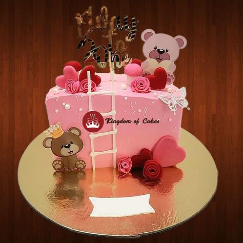 Halfway To One Cake, Cake With Butterflies, Halfway To One, Half Way To One, Printable Topper, Teddy Cake, Teddy Cakes, Half Birthday Cakes, Diy Classroom Decorations