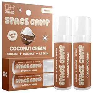 Space Camp Wellness Jumbo Lip Balm - Coconut Cream Organic Flavored Balm (2 Pack) Jumbo Lip Balm, Space Camp, Coconut Cream, Lip Care, Makeup Skin Care, Men's Grooming, Skin Makeup, Lip Balm, 2 Pack