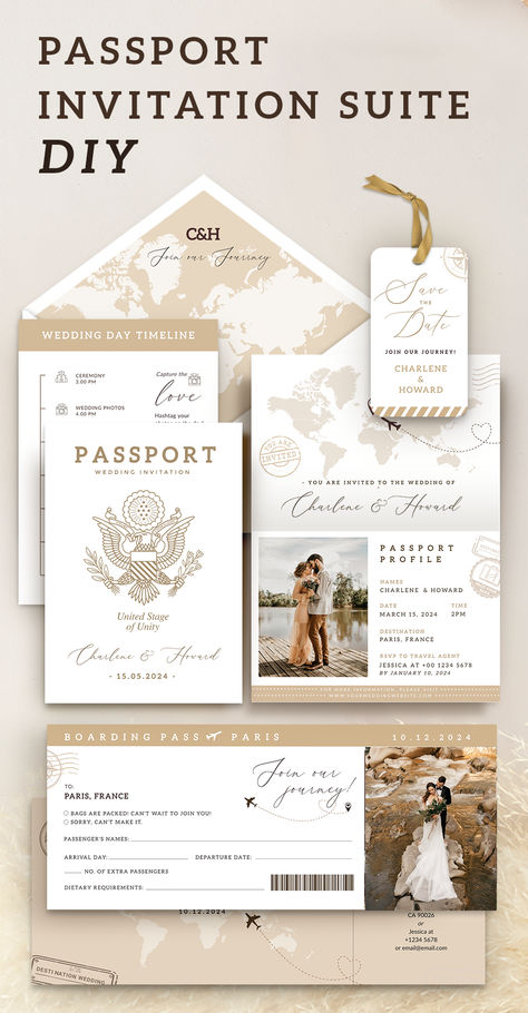 destination wedding invitation suite template, passport wedding invitation template travel invite, destination template, passport wedding invitation printable, destination wedding invitation template template, boarding pass wedding invitation template, passport wedding invitation printable, passport invitation template, boarding pass invitation template, passport template, boarding pass template, destination wedding invite template printable travel wedding invitation suite, travel invitation Travel Wedding Aesthetic, Wedding Destination Invitations, Passport Wedding Card, Destination Wedding Invitation Ideas, Diy Destination Wedding Invitations, Passport Graphic Design, Destination Wedding Invites, Unique Destination Wedding Ideas, Passport Wedding Invitations Template